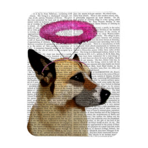 Íman German shepherd com Halo Rosa
