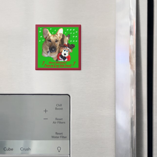 Íman German shepherd de Natal e Reindeer de Brinquedos (In Situ (Fridge))