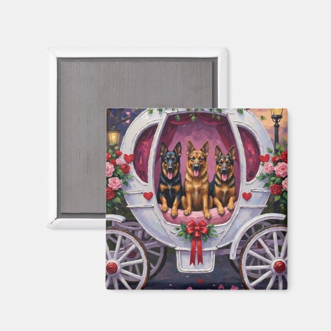 Íman German Shepherd Dog Valentine's Day  (Front/Back)