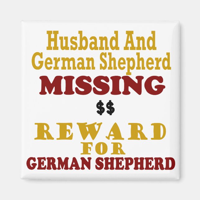 Íman German shepherd E Marido Não Recebendo Recompensa  (Frente)