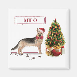 Íman German shepherd Engraçado Cachorro de Natal com Ár