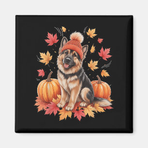 Íman German shepherd Engraçado Queda F Outono Deixa Cac