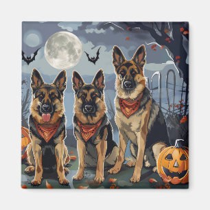 Íman German shepherd Halloween Spooky