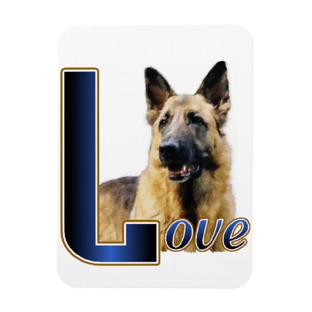 Íman German shepherd Love (Vertical)
