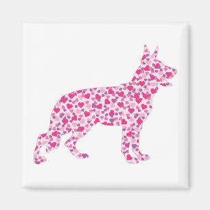Íman german shepherd Love Hearts