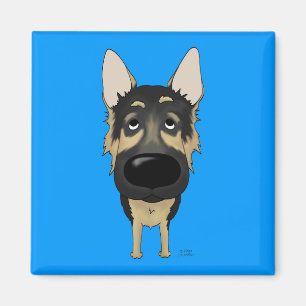 Íman German shepherd - Nariz Grande e Bumbum
