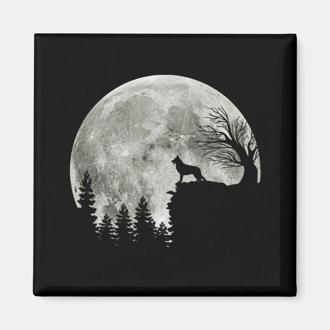 Íman German shepherd No Halloween De Montanha (Frente)