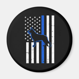 Íman German shepherd Policial Cão K9 Patriótico