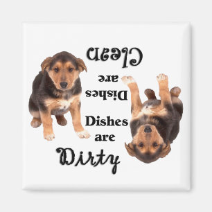 Íman German shepherd Puppy Lovers Dishwasher Magnet