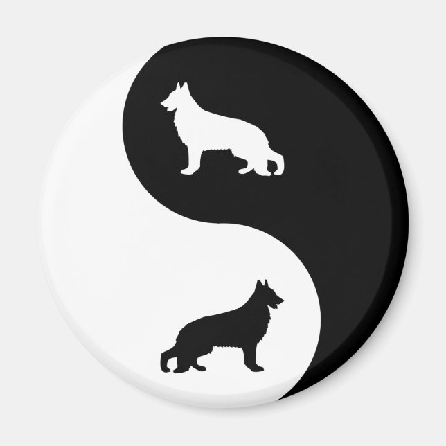 Íman German shepherd Yin Yang (Frente)