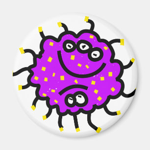 Íman Germe roxo dos desenhos animados
