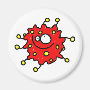 Íman Germe vermelho dos desenhos animados