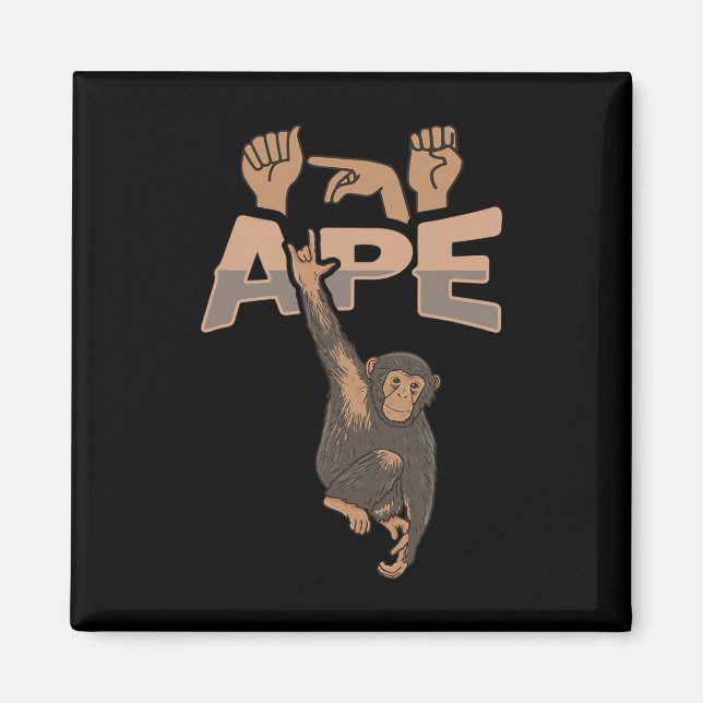 Íman Gesto de Mão de ILY APE Surdo Surdo Perda de Audiç (Frente)