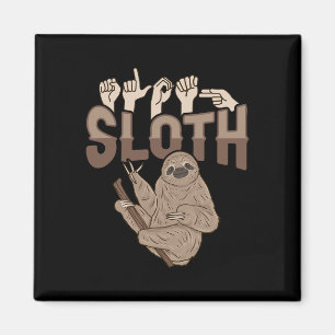 Íman Gesto de mão Ily Sloth Asl Conscientização sobre P