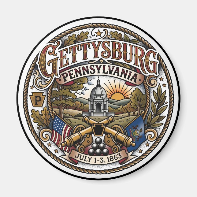 Íman Gettysburg EUA (Frente)