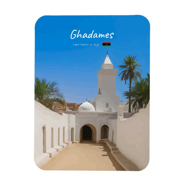Íman Ghadames, Líbia - Mesquita Branca Arredondada (Vertical)