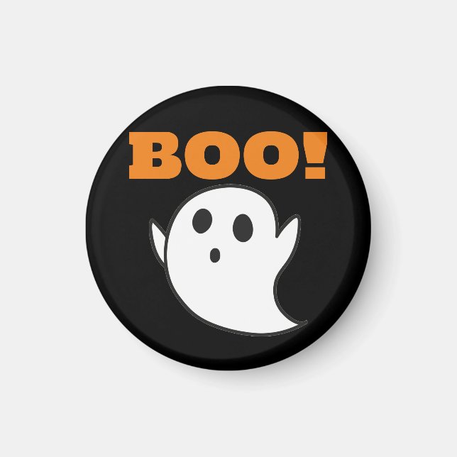 Íman Ghost bonito com palavras BOO! (Frente)