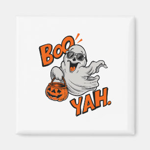 Íman Ghost Boo Yah Dia de as Bruxas engraçado Shirt Spo