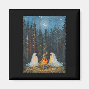 Íman Ghost Campfire Camping Lover Forest Gothic Hallowe