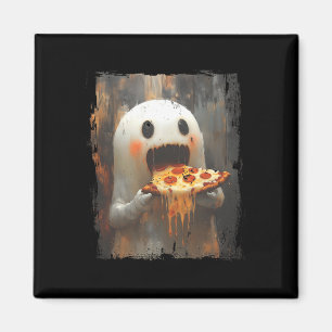 Íman Ghost Comendo Pizza Comida de Dia de as Bruxas eng