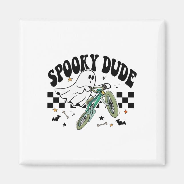 Íman Ghost Cyclical Bike Retro Halloween Party C (Frente)