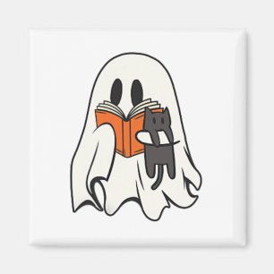 Íman Ghost Ghost Ghost Lendo Livro Spooky Season Hallow
