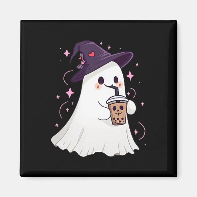 Íman Ghost Ghost Ice Coffee Spooky Season Cute Ghost H (Frente)