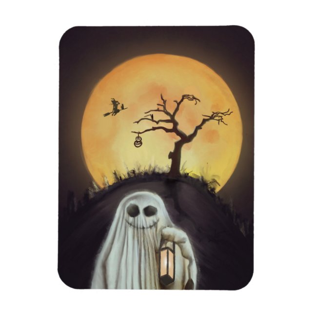 Íman Ghost Halloween Magnet alegre! (Vertical)