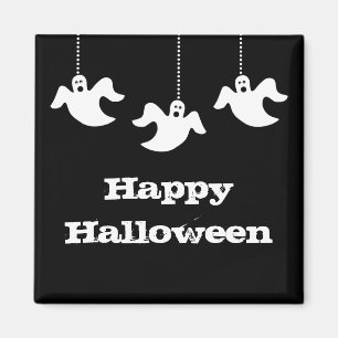 Íman Ghost Halloween Magnet, Preto
