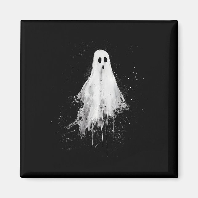 Íman Ghost Horror Spooky Assustador Gótico do Dia das B (Frente)