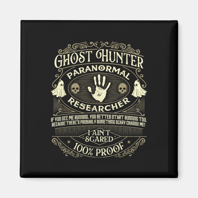 Íman Ghost Hunter - Fantasma caçando Halloween Paranorm (Frente)