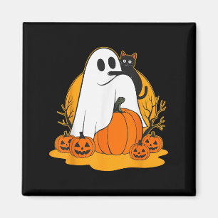 Íman Ghost Negro Gato Gato Pumpkin Halloween Mano.