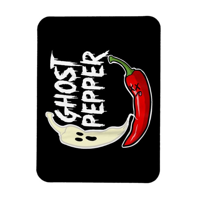 Íman Ghost Pepper Funny Spicy Hot Halloween Peppe (Vertical)