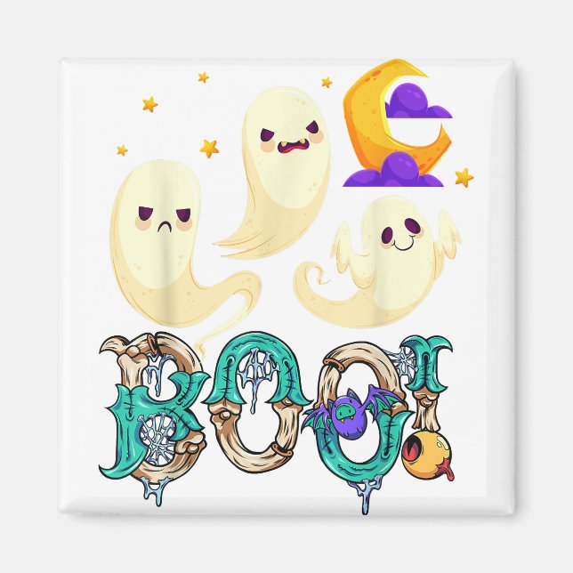Íman Ghost Retro Halloween De Skate Real (Frente)