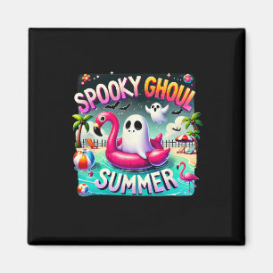 Íman Ghoul Summer Cute Ghost Flamingo Hello Summ