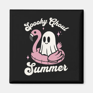 Íman Ghoul Summer Cute Ghost Flamingo Summer Vib