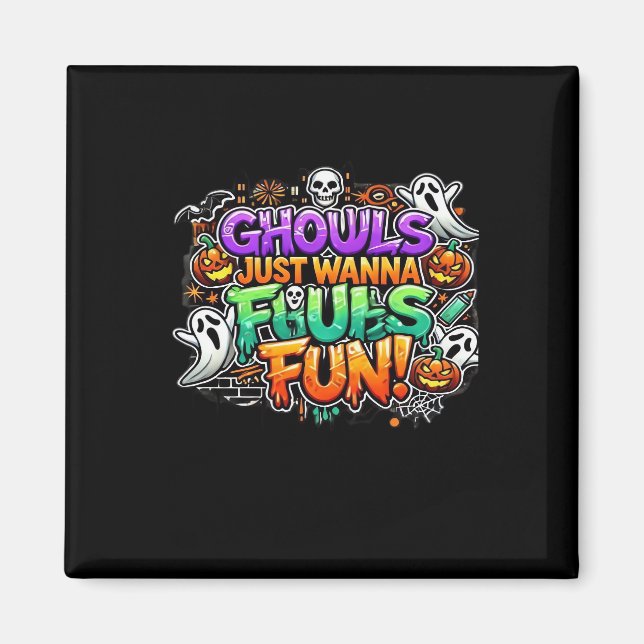 Íman Ghouls Só Quer Se Divertir - Ghouls De Outono (Frente)