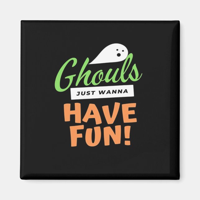 Íman Ghouls Só Quer Se Divertir - Halloween Ghouls Fund (Frente)