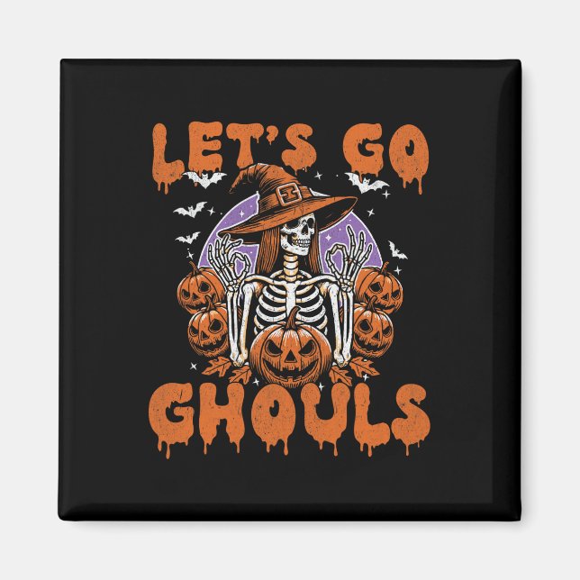 Íman Ghouls Witch Retro Figurino De Halloween Para Mulh (Frente)