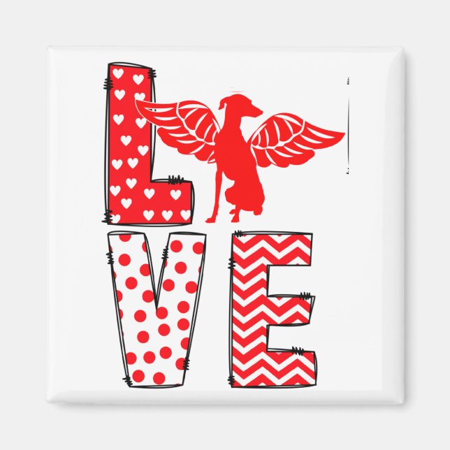 Íman Ghound Valentines Day Love Valentine Cute Heart  (Frente)