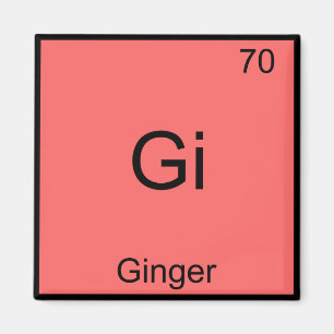 Íman Gi - Ginger Funny Chemistry Element Symbol T-Shirt