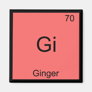 Íman Gi - Química do Gengibre Símbolo da Tabela Periódi