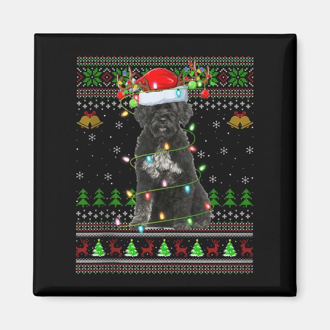 Íman Giant Schnauzer Dog Ugly Christmas Sweaters Holida (Frente)