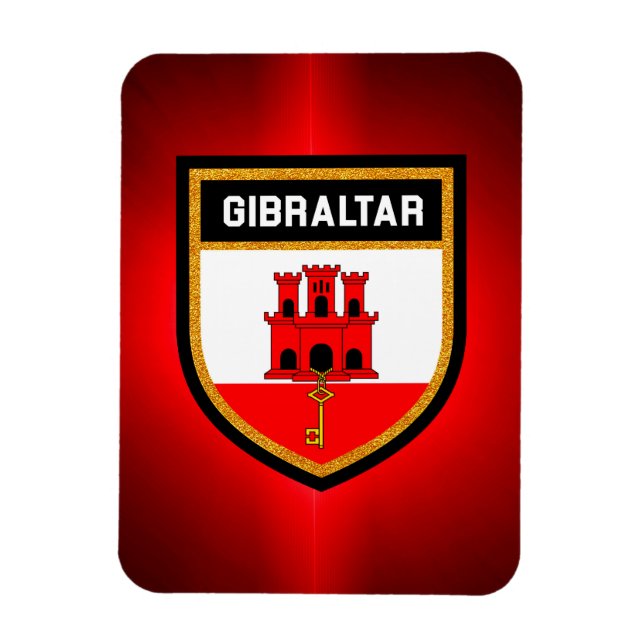 Íman Gibraltar Flag (Vertical)