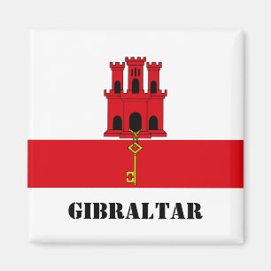 Íman Gibraltar Flag com o texto Gibraltar