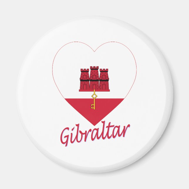 Íman Gibraltar Flag Heart (Frente)
