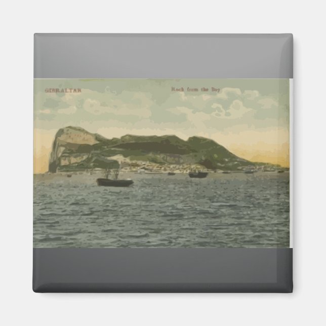 Íman Gibraltar Rock From Bay, Vintage (Frente)