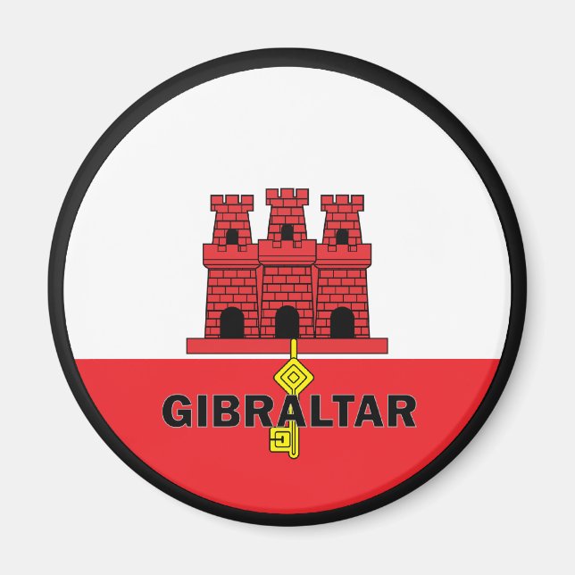 Íman Gibraltar Roundquality Flag (Frente)