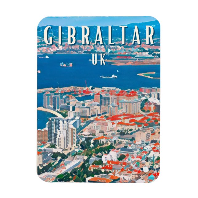 Íman Gibraltar, ville des rochers et des falaises (Vertical)