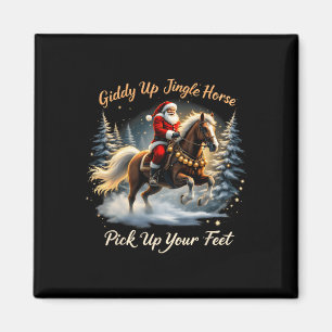 Íman Giddy Up Jingle Horse Pegar Seus Pés Papais noeis